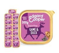 Edgard Cooper Grain-Free Wet Dog Food for Adults Dogs, (Game&Duck 18 x 300g), Natural Dogs Food in Cup with Fresh Meat & Amino Acids, Gluten-Free, High Protein