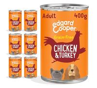 Edgard & Cooper Natural Wet Adult Dog Food Tin - 6 x 400g - Chicken & Turkey - Grain Free & Healthy