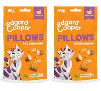 Edgard Cooper natural cat treats, chicken pillows 1 x 60g bag, packed with fresh meat, grain free treats for rewarding, less than 2kcal per treat, natural ingredients no added sugar (Pack of 2)