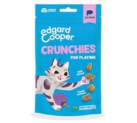 Edgard Cooper natural cat treats, salmon crunchies 1 x 50g bag, grain free and packed with fresh meat, with added catnip for playing, natural ingredients no added sugar