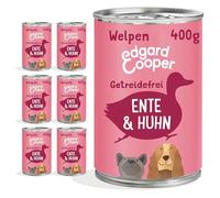 Edgard Cooper Natural Premium Wet Food for Puppies in Tins - 6 x 400 g - Duck, Chicken.