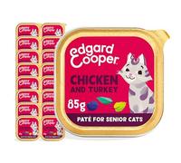 Edgard & Cooper Organic Grain Free Wet Cat Food Pate (Organic Chicken&Turkey 16 x 85g Cups), Natural Cat Food for Sterilized Adult Cats with Fresh Meat, High Protein, No Added Sugar