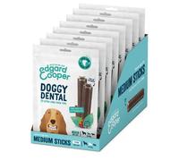 Edgard Cooper Treats Dental Stick, Medium - Mint and Strawberry - (8 x 7 stick pack), Natural Dog Chew Sticks, Dental Hygiene, One per Day, Low Calorie, Long Chewing, Fresh Breath