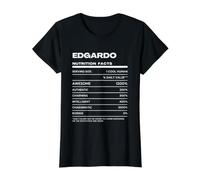 Edgardo Nutrition Facts Name Value Graphic T-Shirt, Women, Black, S