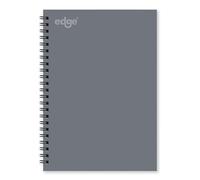 Edge A5 Grey Notebook Soft Cover Twin Wire Notepad School Work Note Taking Journal