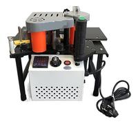 Edge Banding Machine 1200W, Double Side Gluing with Speed Control 0-6m/min for Woodworking, Manual Tool for Straight and Curved Edges, Flexible Usage