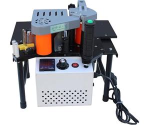 Edge Banding Machine 1200W, Portable Manual Edgebander for Curves, Straight Edges, Handles Inner/Outer Arches, Compact 37x35x35cm Design
