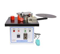 Edge Banding Machine 1200W Portable Woodworking Edgebander with Speed Control for Curve and Straight Double-Sided Gluing, Banding Width 6-60mm for Building Supplies