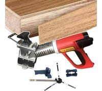 Edge Banding Machine 2000W Portable Manual Edge Bander Double Side Gluing 220V 50Hz Adjustable Curve Straight Design for Woodworking Projects