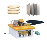 Edge Banding Machine for Woodworking, Dual Side Gluing, Adjustable Speed, Perfect for Curved and Straight Edges in DIY Projects