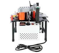 Edge Banding Machine Woodworking Trimmer, Portable 1200W hot melt Gluing applicator with 1000ml Tank, Double-Sided Glue, for Cabinet Furniture Curved Straight Panels Edge Banding(White)