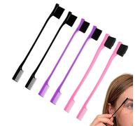 Edge Brush for Women | 6 Pieces Double-Sided Eyebrow Brush - Natural Styling Eyebrow Combs, For Women Girls Ladies Mothers Wives Hairdressers Barbers Brides Actors Mannequins Home Dirty