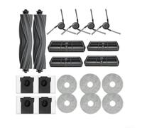 Edge Cleaning Side Brushes for Dreame for x40 for l40 Ultra Edge | rubber roller, lifts debris from carpets, low noise, for ideal for long hair, compatible models