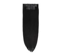 Edge Clip in Extensions Real Human Hairs,7pcs Seamless Clip in Extensions Remy Hair，Invisible PU Skin Weft Straight Quick to Wear(Natural Black,18 inch)