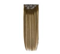 Edge Clip in Extensions Real Human Hairs,7pcs Seamless Clip in Extensions Remy Hair，Invisible PU Skin Weft Straight(T4-27-4,20 inch)