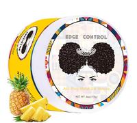 Edge Control Wax for Black Women - Edge Control Gel for Afro Hair - Strong Hold - Non-greasy - No White Residue - Afro Hair Products Gel (Pineapple Scent) 4 Ounces