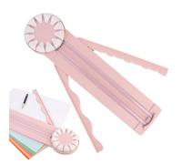 Edge Cutter Paper Crafts,12 in 1 Paper Cutter, Paper Trimmer Cutting Tool,Scrapbook Paper Trimmer,Measurements,Multifunctional Paper Cutter for Photo Card Postcard Scrapbook Art (Pink)