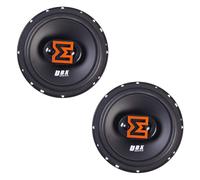EDGE EDBX6 6.5” inch (16.5cm) 3 way Coaxial speaker - 90/180 W, Black and Orange. Includes Grilles, Sold in Pairs