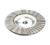 Edge diamond grinding wheel Diamond Flap Disc 4 Inch 100mm M14 Or 5/8-11 Thread Metal Adapter Electroplated Grinding Wheel Abrasive Tool(60,1PCS_M14)