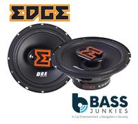 EDGE EDBX6 6.5” inch (16.5cm) 3 way Coaxial speaker - 90/180 W, Black and Orange. Includes Grilles, Sold in Pairs