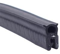 Edge Guards U Shape Trim Rubber Seal, 3.28FT Black with Top Bubble Decorative for Cars Boats Trucks and Home Applications(17mm x 8mm)