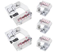 Edge Guide For Sewing Machine | 5 Pack Fine Tucker Gauge Tool | Adjustable Heavy Duty Precision Multifunctional Attachments For Overlocking Serging ming