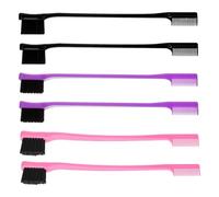 Edge Hair Brush Set, 6 Piece Double Sided Styling System, Hair Teasing Comb Kit, Precision Control Tool Design, Salon Grade Grooming Accessory Pack for Home Beauty Use