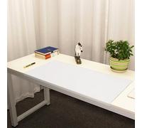 Edge-Locked Desk Pad, Large PU Leather Table Mat with Edge Protector, Waterproof Non-Slip Writing Mats, Laptop Mouse Pads for Office Home Work Study Typing (White,80x40cm)
