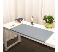 Edge-Locked Desk Pad, Large PU Leather Table Mat with Edge Protector, Waterproof Non-Slip Writing Mats, Laptop Mouse Pads for Office Home Work Study Typing (Gray,80x40cm)