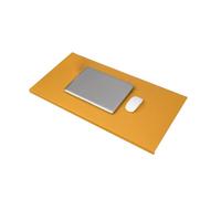 Edge-Locked Wipeable Desk Pad for Table Desk Shoe Cabinet, Rectangular Soft Desk Protector, Practical Non-Slip Mouse Mat (Orange,60x120cm)
