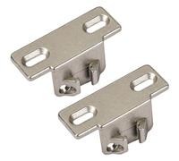 Edge Mount Mounting Plate Replacement for Blum 1 5/8" Overlay Compact 33 Hinges, Full Overlay Face Frame Edge Mount Plates for Blum Cabinet Door, Self Closing, Nickel Finish (Pack of 2)