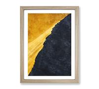 Edge Of A Sand Dune Painting Modern Framed Print | A2 Oak Framed Wall Art | Ready to Hang | Modern Historical Picture | Living Room Bedroom Lounge Office