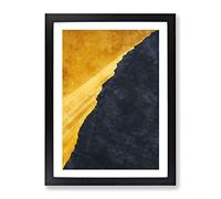 Edge Of A Sand Dune Painting Modern Framed Print | A4 Black Framed Wall Art | Ready to Hang | Modern Historical Picture | Living Room Bedroom Lounge Office