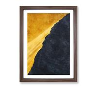 Edge Of A Sand Dune Painting Modern Framed Print | A4 Walnut Framed Wall Art | Ready to Hang | Modern Historical Picture | Living Room Bedroom Lounge Office
