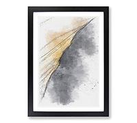 Edge of a Sand Dune Sketch Framed Print | A2 Black Framed Wall Art | Ready to Hang | Modern Nature Picture | Living Room Bedroom Lounge Office