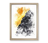 Edge Of A Sand Dune Watercolour Modern Framed Print | A4 Oak Framed Wall Art | Ready to Hang | Modern Historical Picture | Living Room Bedroom Lounge Office
