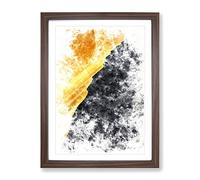 Edge Of A Sand Dune Watercolour Modern Framed Print | A4 Walnut Framed Wall Art | Ready to Hang | Modern Historical Picture | Living Room Bedroom Lounge Office