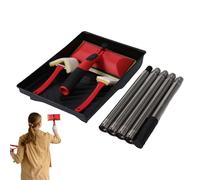 Edge Painting Tool - Professional Paint Pad Applicator with Long Handle, Lint-Free Edger for Wood Floors, Decks & Fences, Precision Corner & Trim Painting Kit for Home Renovation