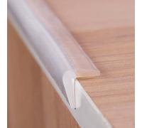 Edge Protector 100% Silicone, Clear Baby Proofing Corners Guards, Pre-Tape Adhesive Soft for Kids Safety, Child Table Cabinets Furniture Protection (1x1cm(width), 4 m (Pack of 1))