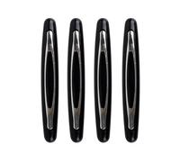Edge Protector 4PCS Car Door Protector Strip Anti-collision Bar Stickers Silicone Side Guards Rear View Mirror Cover Protection Self-Adhesive Door(Black-4pcs)