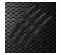 Edge Protector 4PCS Car Edge Anti-collision Protector Bar Stickers Silicone Side Protection Guards Rear View Mirror Cover Strip Self-Adhesive Door(Black)