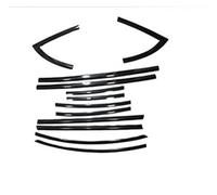 Edge Protector Strips for Tesla for Model Y 3 2017-2023 Steel Chrome Black Carbon Exterior Window Molding Strip Sill Side Cover Trim 10pcs Automotive Weather Seals(Black)