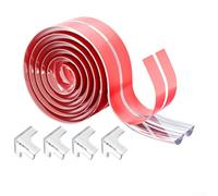 Edge Protectors for Furniture 2m Transparent Silicone Strip with 4-Piece Corners Soft Bump Proof Padding Child Safety Corner Guards for Plus