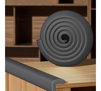 Edge Protectors, Protective Foam Cushion, Proof Corners And Edges Bumper Coffee Table Kitchen, 78.7in Long(Black,2pcs)