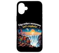 Edge-seekers Anonymous Let's Explore The Earth Is Flat Case for iPhone 16 Plus
