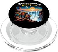 Edge-seekers Anonymous Let's Explore The Earth Is Flat PopSockets PopGrip for MagSafe