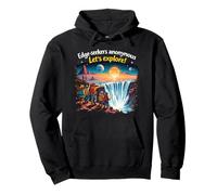 Edge-seekers Anonymous Let's Explore The Earth Is Flat Pullover Hoodie