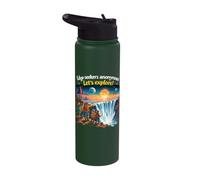 Edge-Seekers Anonymous Let's Explore The Earth is Flat Stainless Steel Insulated Water Bottle