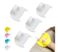 Edge Sewing Lockranding Tool, 4PCS Edge Stitch Lock & Sewing Gauge, Sewing Templates, 3/4mm Needle Gauge Quilting Ruler Measuring Tool (White, 3mm)