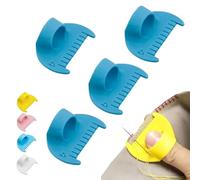 Edge Sewing Lockranding Tool, Sewing Templates,Edge Stitch Lock & Sewing Gauge, 3/4mm Needle Gauge Quilting Ruler Measuring Tool (Blue, 3mm)